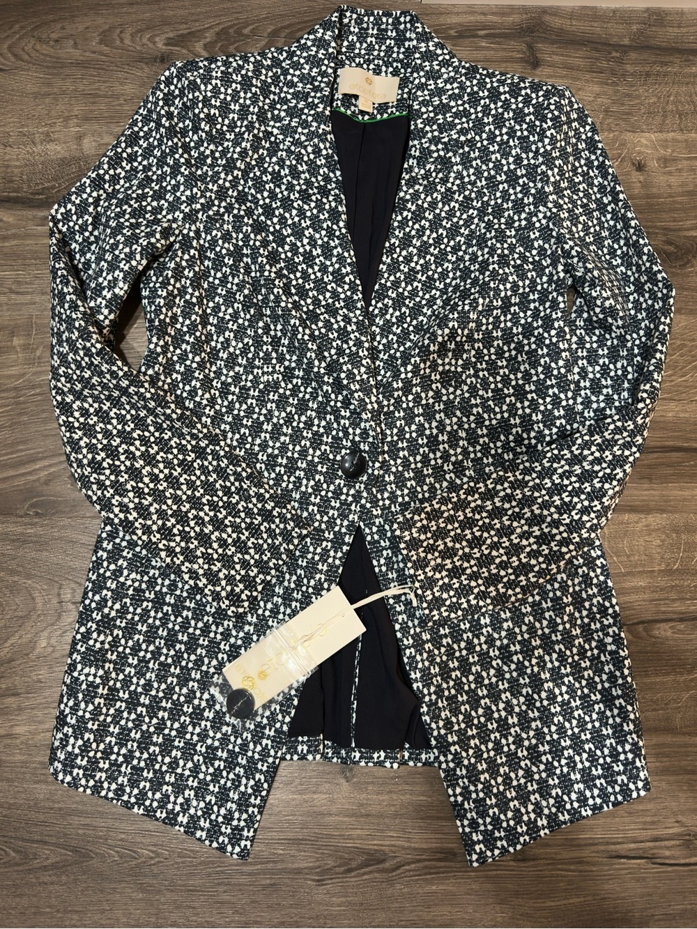 Etcetera by Carlisle Black & White Longline Women's Blazer
